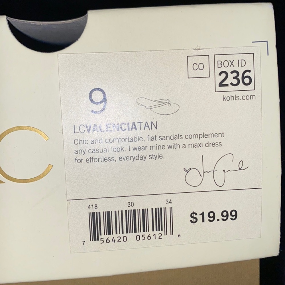Never worn Lauren Conrad beige sandal